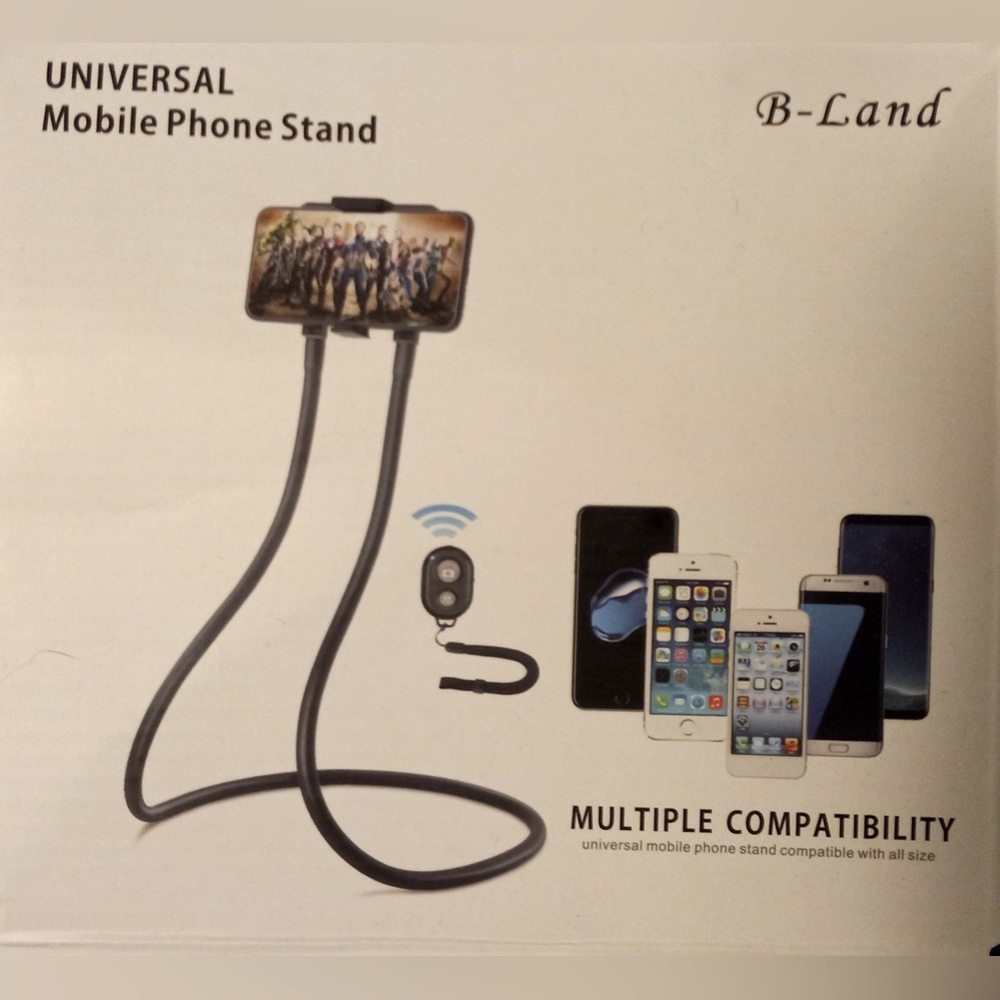 Cell phone stand for watching or creating videos.